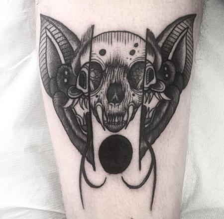 Tattoos - bat skull - 128024